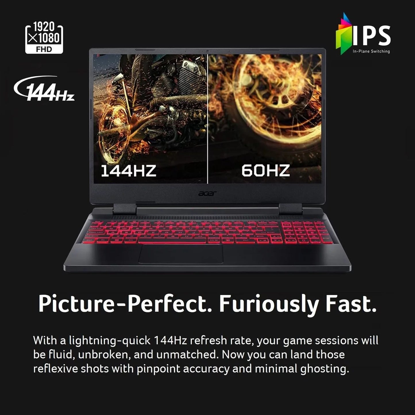 Nitro 5 Gaming Laptop, 15.6" FHD IPS 144Hz Display, 12Th Gen Intel 12-Core I5-12500H, Geforce RTX 3050, 64GB RAM, 2TB SSD, Thunderbolt 4, Backlit Keyboard, Wifi6, Mytrix HDMI Cable, Win 11 Pro